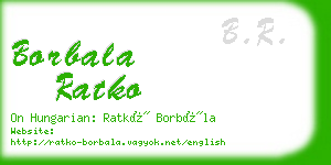 borbala ratko business card